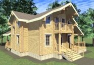 Проектирование деревянных домов - Дом из бруса по проекту №163-01/13
