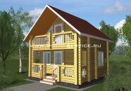 Проекты дачных домов и бань из профилированного бруса - Дом из бруса МАЛЫШ
